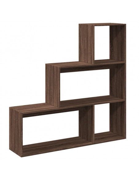 Libreria Divisoria 3Piani Rovere Marrone 123x29x123 Truciolato