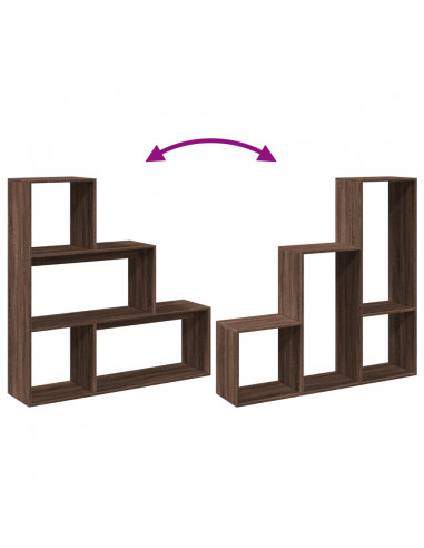 Libreria Divisoria 3Piani Rovere Marrone 123x29x123 Truciolato