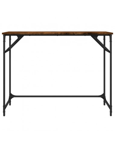 Scrivania Fumo 100x45x76cm Legno e Acciaio Verniciato a Polvere