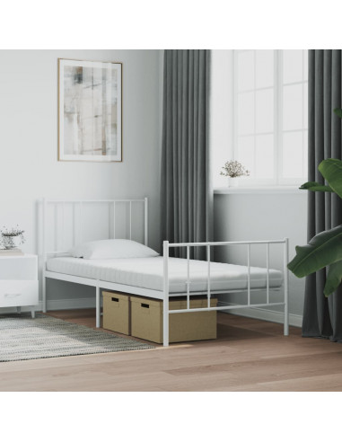 Materasso in Schiuma Bianco 90x220 cm 7 Zone Durezza 20 ILD