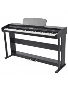 Pianoforte Digitale con 88 Tasti e Pedali in Melamina Nera 2