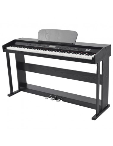 Pianoforte Digitale con 88 Tasti e Pedali in Melamina Nera