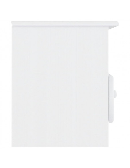 Mobile TV con Cassetti ALTA Bianco 100x35x41cm Massello di Pino