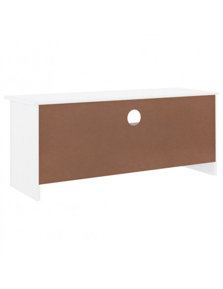 Mobile TV con Cassetti ALTA Bianco 100x35x41cm Massello di Pino