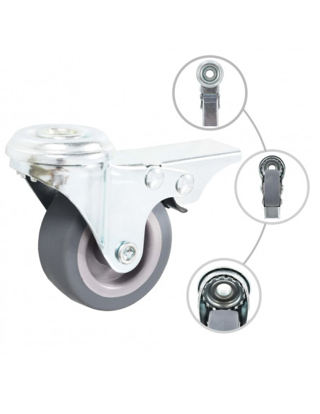 Ruote Girevoli con Foro per Bullone 24 pz 50 mm