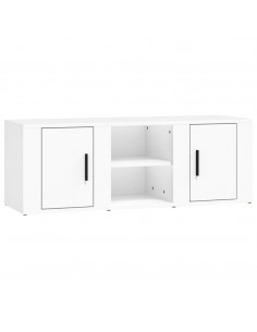Mobile Porta TV Bianco 100x31,5x35 cm in Legno Multistrato 2