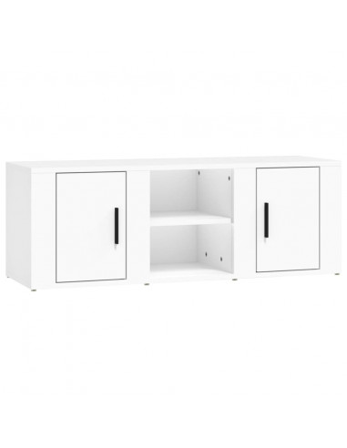 Mobile Porta TV Bianco 100x31,5x35 cm in Legno Multistrato