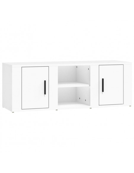 Mobile Porta TV Bianco 100x31,5x35 cm in Legno Multistrato