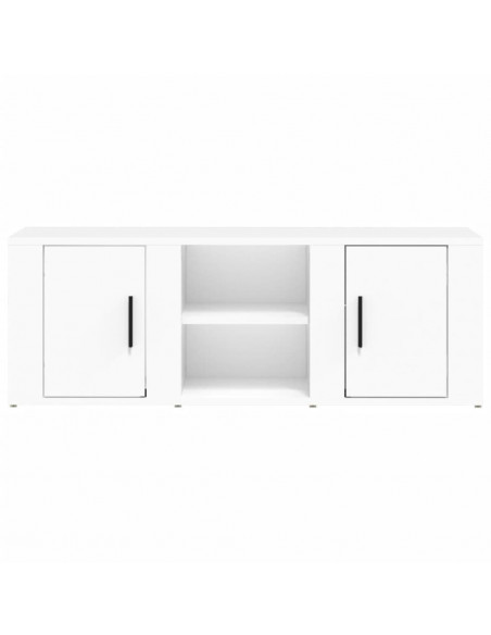 Mobile Porta TV Bianco 100x31,5x35 cm in Legno Multistrato