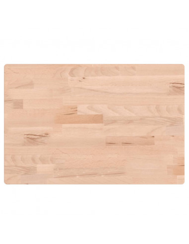 Piano Bagno 60x40x1,5 cm Legno Massello di Faggio