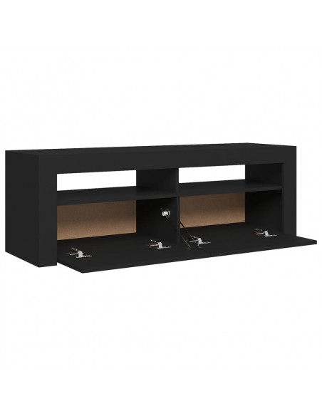 Mobile Porta TV con Luci LED Nero 120x35x40 cm