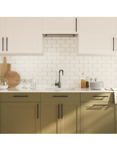 Maniglie per Mobili 20 pz Nere 160 mm in Acciaio Inox