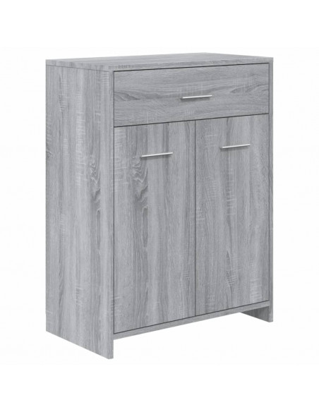 Set Mobili da Bagno 4 pz Grigio Sonoma in Legno Multistrato