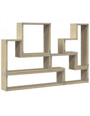 Scaffale a Parete Rovere Sonoma 96x12x64cm in Legno Multistrato