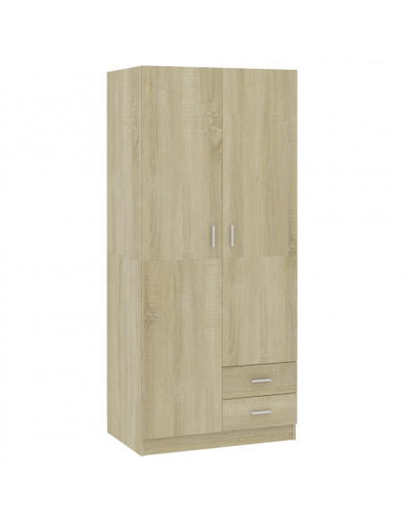 Armadio Rovere Sonoma 80x52x180 cm in Legno Multistrato