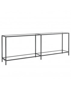 Tavolo Consolle Trasparente 220x35x75,5 cm in Vetro Temperato 2