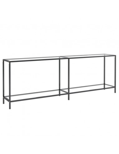 Tavolo Consolle Trasparente 220x35x75,5 cm in Vetro Temperato
