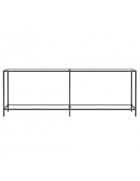 Tavolo Consolle Trasparente 220x35x75,5 cm in Vetro Temperato