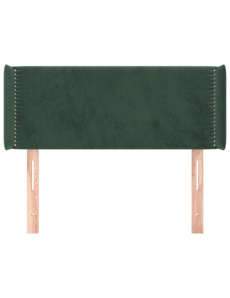 Testiera ad Orecchio Verde Scuro 103x16x78/88 cm in Velluto
