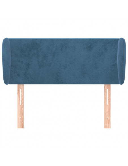 Testiera ad Orecchio Blu Scuro 103x23x78/88 cm in Velluto