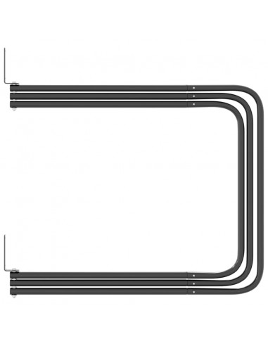 Porta Sottosella a 3 Bracci Nero in Ferro