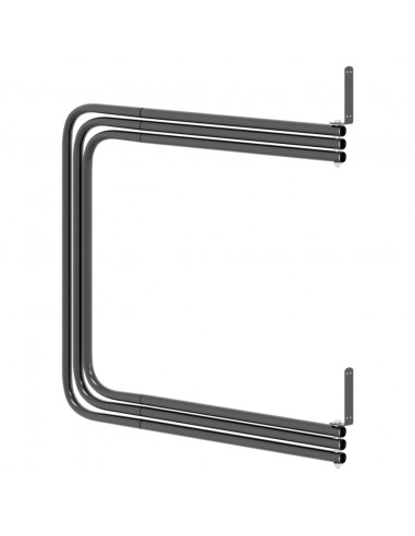 Porta Sottosella a 3 Bracci Nero in Ferro