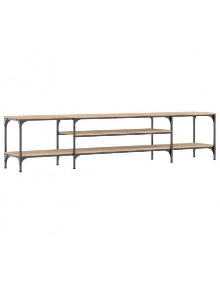 Mobile TV Rovere Sonoma 201x35x45 cm Legno Multistrato e Ferro