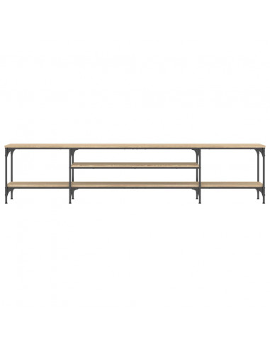 Mobile TV Rovere Sonoma 201x35x45 cm Legno Multistrato e Ferro
