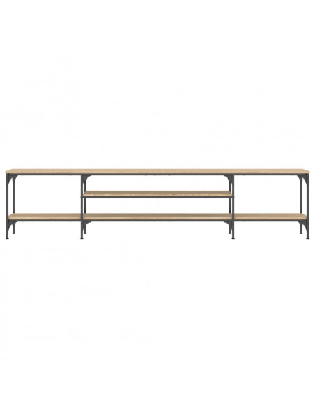 Mobile TV Rovere Sonoma 201x35x45 cm Legno Multistrato e Ferro