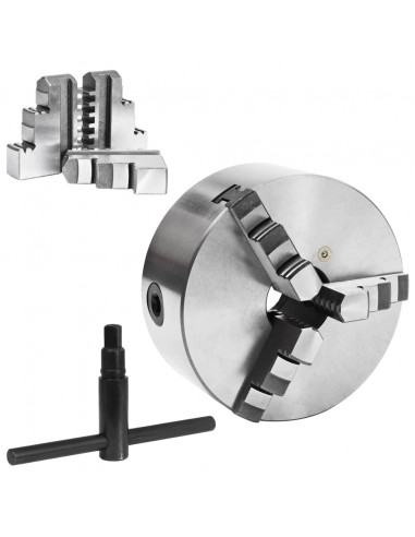 Mandrino per Tornio a 3 Griffe Autocentrante 160 mm in Acciaio