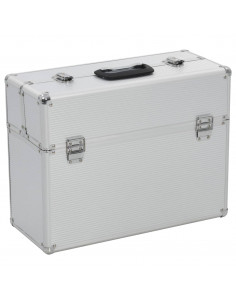 Valigetta per Attrezzi 47x36x20 cm Argento in Alluminio 2