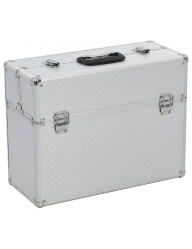 Valigetta per Attrezzi 47x36x20 cm Argento in Alluminio