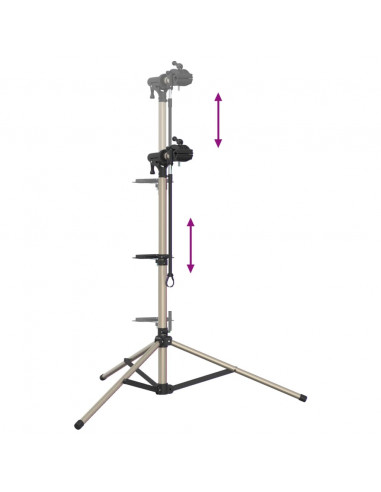 Supporto per Riparazione Bici Regolabile 120-165 cm Alluminio