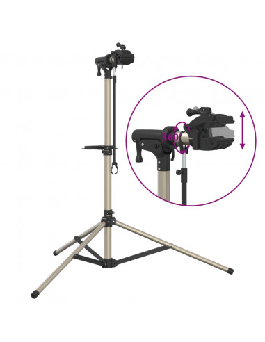 Supporto per Riparazione Bici Regolabile 120-165 cm Alluminio
