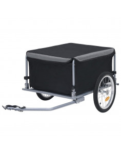Rimorchio da Bici Nero e Grigio 65 kg 2