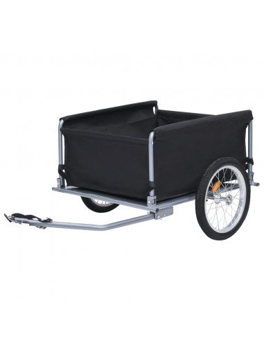 Rimorchio da Bici Nero e Grigio 65 kg