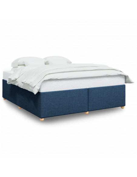 Giroletto senza Materasso Blu 200x200 cm in Tessuto