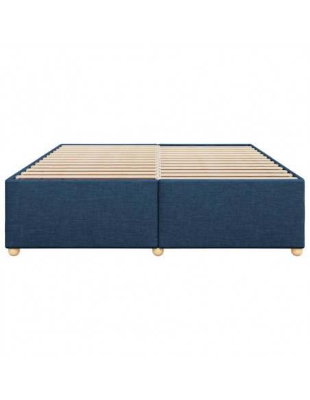 Giroletto senza Materasso Blu 200x200 cm in Tessuto