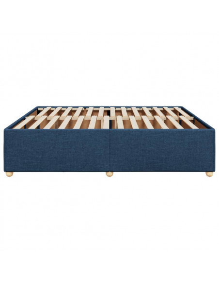 Giroletto senza Materasso Blu 200x200 cm in Tessuto