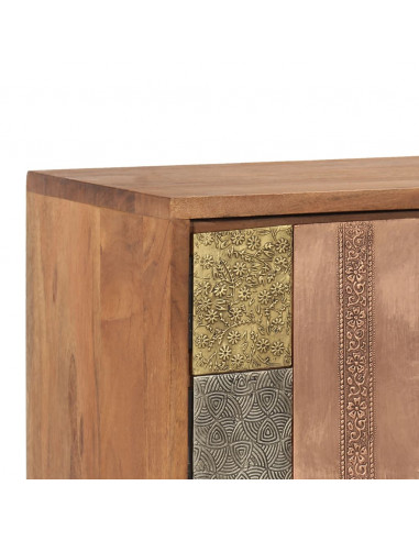 Mobile Porta TV 140x30x40 cm in Legno Massello di Acacia