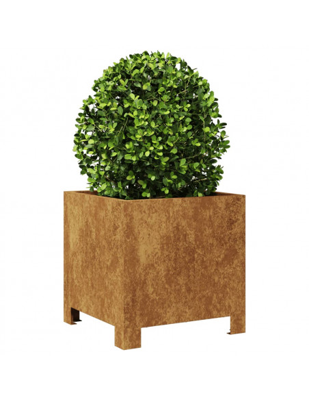 Fioriera da Giardino 30x30x30 cm Acciaio Corten