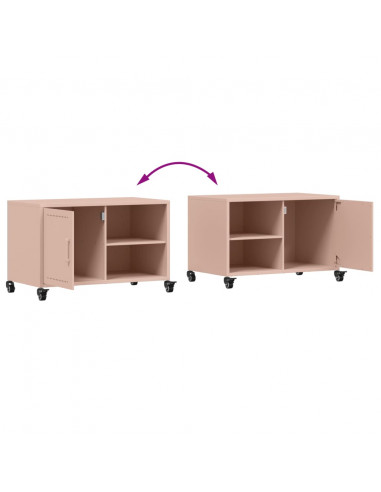 Mobile TV Rosa 68x39x43,5cm in Acciaio Laminato a Freddo