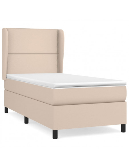 Giroletto a Molle con Materasso Cappuccino 100x200cm Similpelle