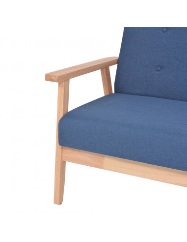 Set di Divani 3 pz in Tessuto Blu