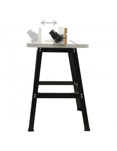 Tavolo Router in Acciaio e MDF 81x61x88 cm