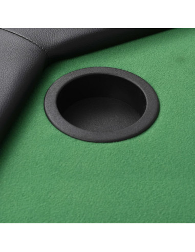 Tavolo da Poker Piegabile in 2 per 8 Giocatori Ottagonale Verde