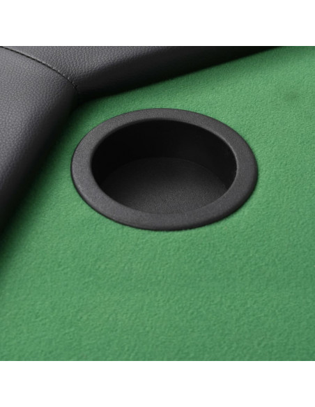 Tavolo da Poker Piegabile in 2 per 8 Giocatori Ottagonale Verde