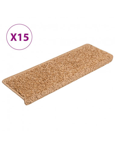 Tappetini per Scale 15 pz 65x21x4 cm Beige