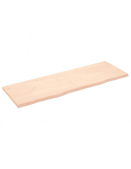 Piano Bagno 180x60x(2-4) cm in Legno Massello Non Trattato