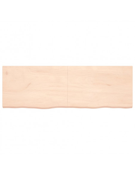Piano Bagno 180x60x(2-4) cm in Legno Massello Non Trattato